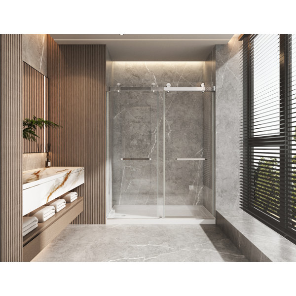 GOOM Shower & Bathtub Doors 5660 in. W x 76 in. H Double Sliding